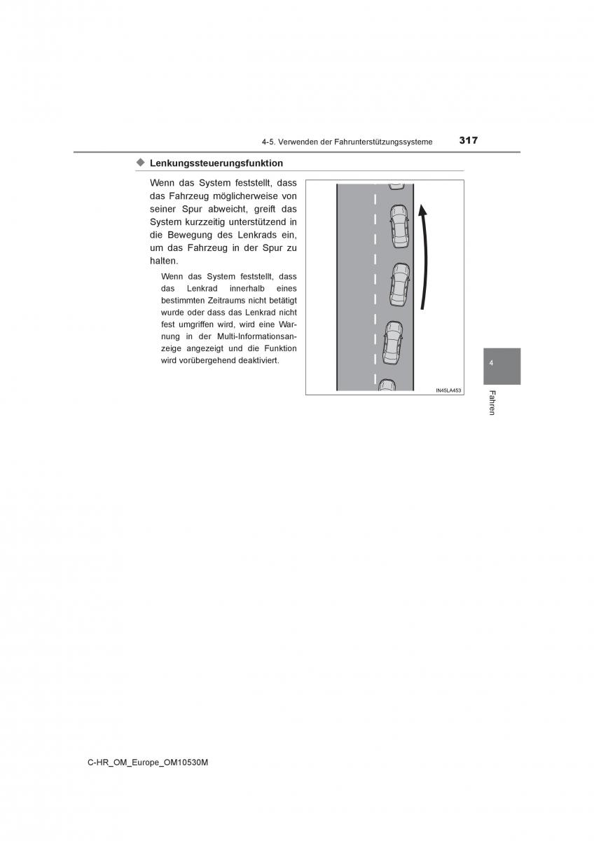 Toyota C HR Handbuch / page 317