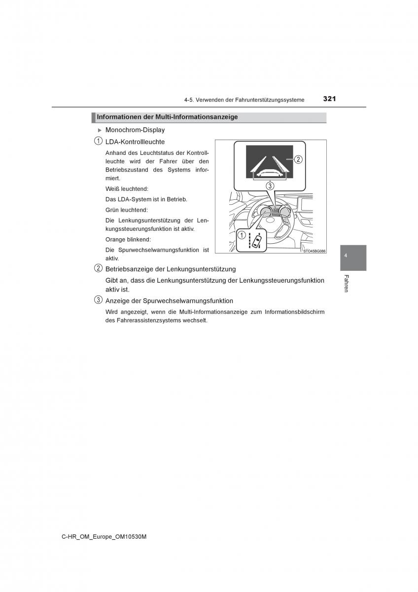 Toyota C HR Handbuch / page 321