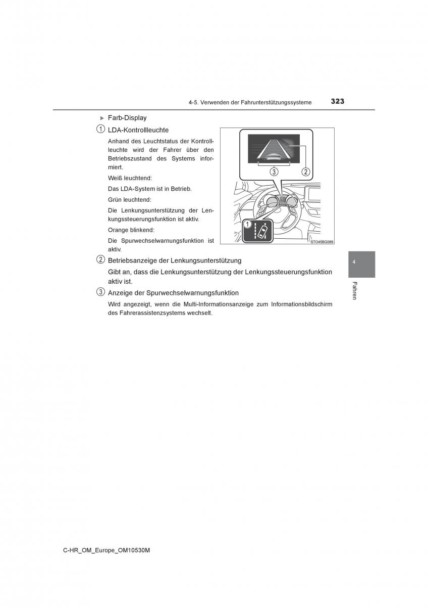 Toyota C HR Handbuch / page 323