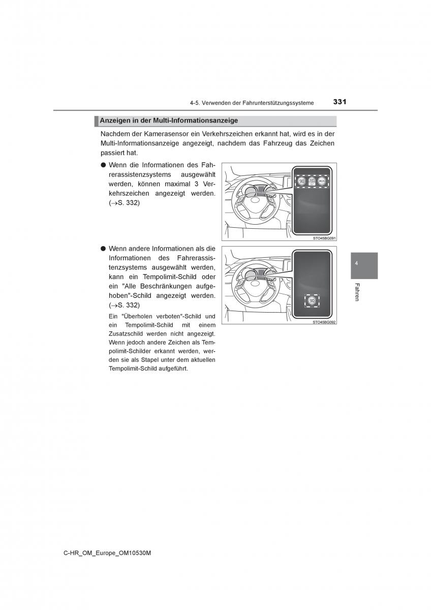 Toyota C HR Handbuch / page 331