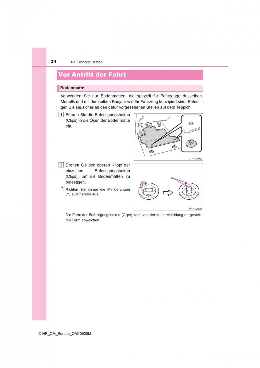 Toyota C HR Handbuch / page 34