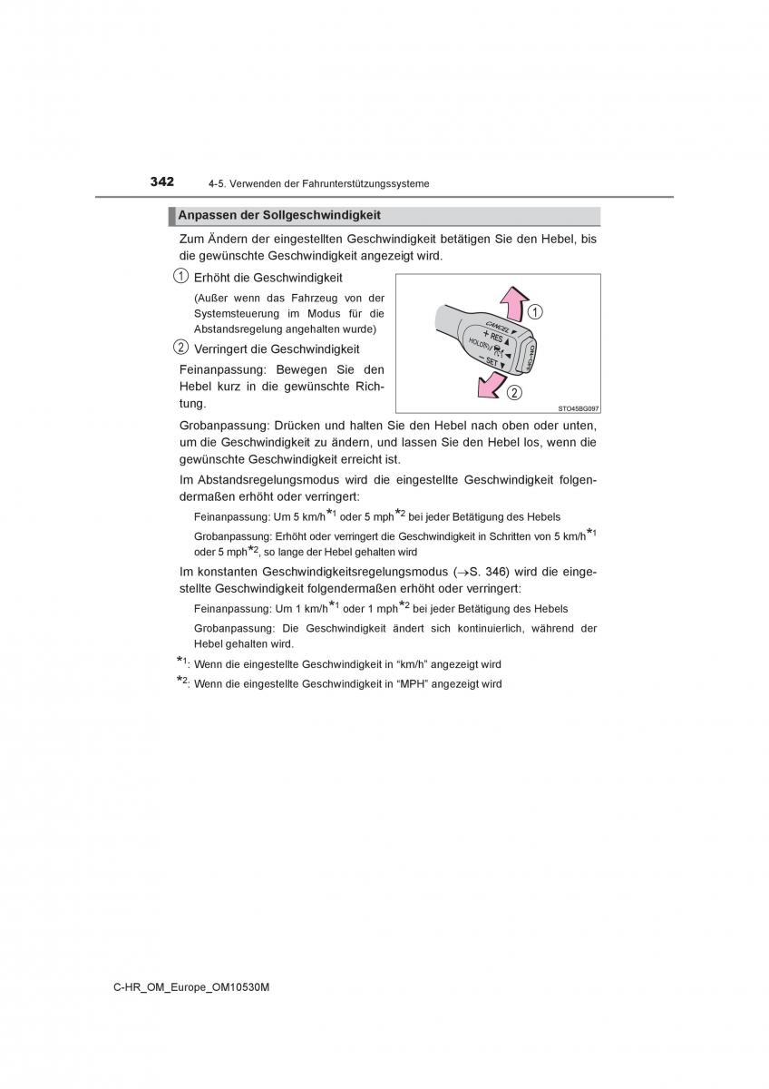 Toyota C HR Handbuch / page 342