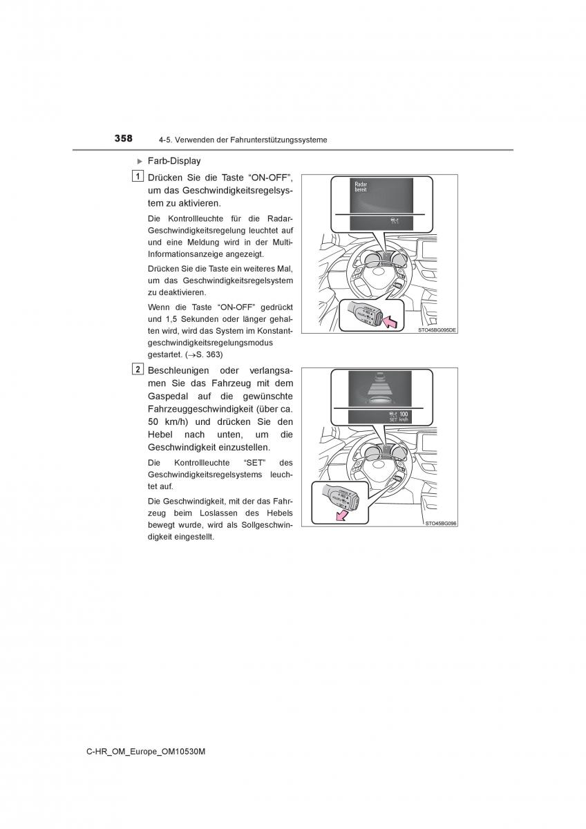 Toyota C HR Handbuch / page 358