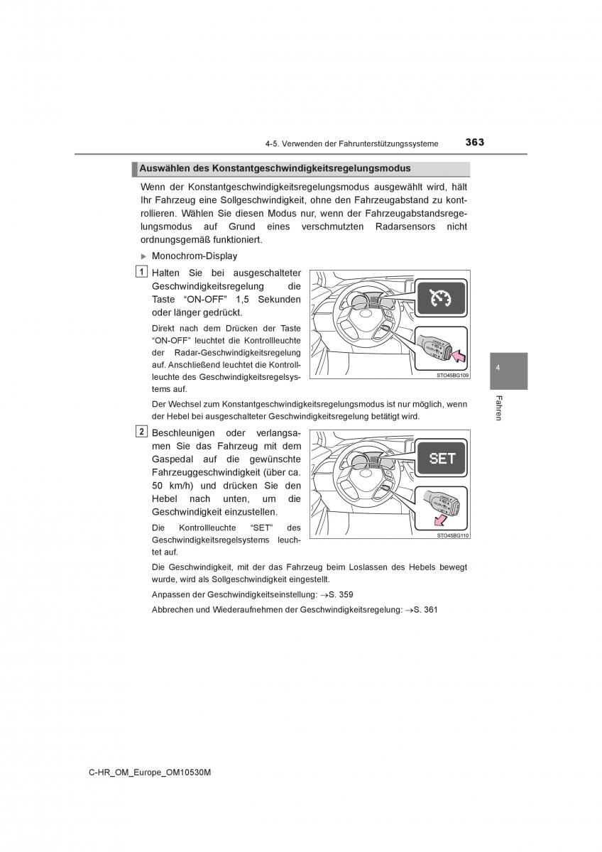 Toyota C HR Handbuch / page 363