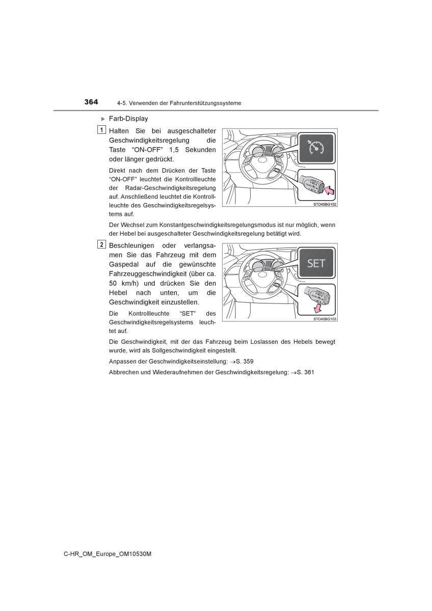 Toyota C HR Handbuch / page 364