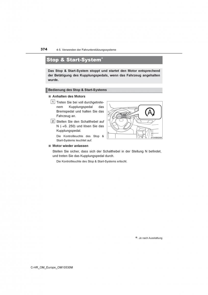 Toyota C HR Handbuch / page 374