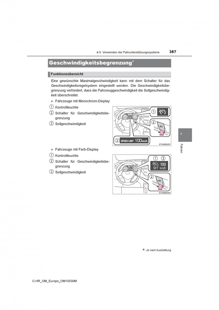 Toyota C HR Handbuch / page 387