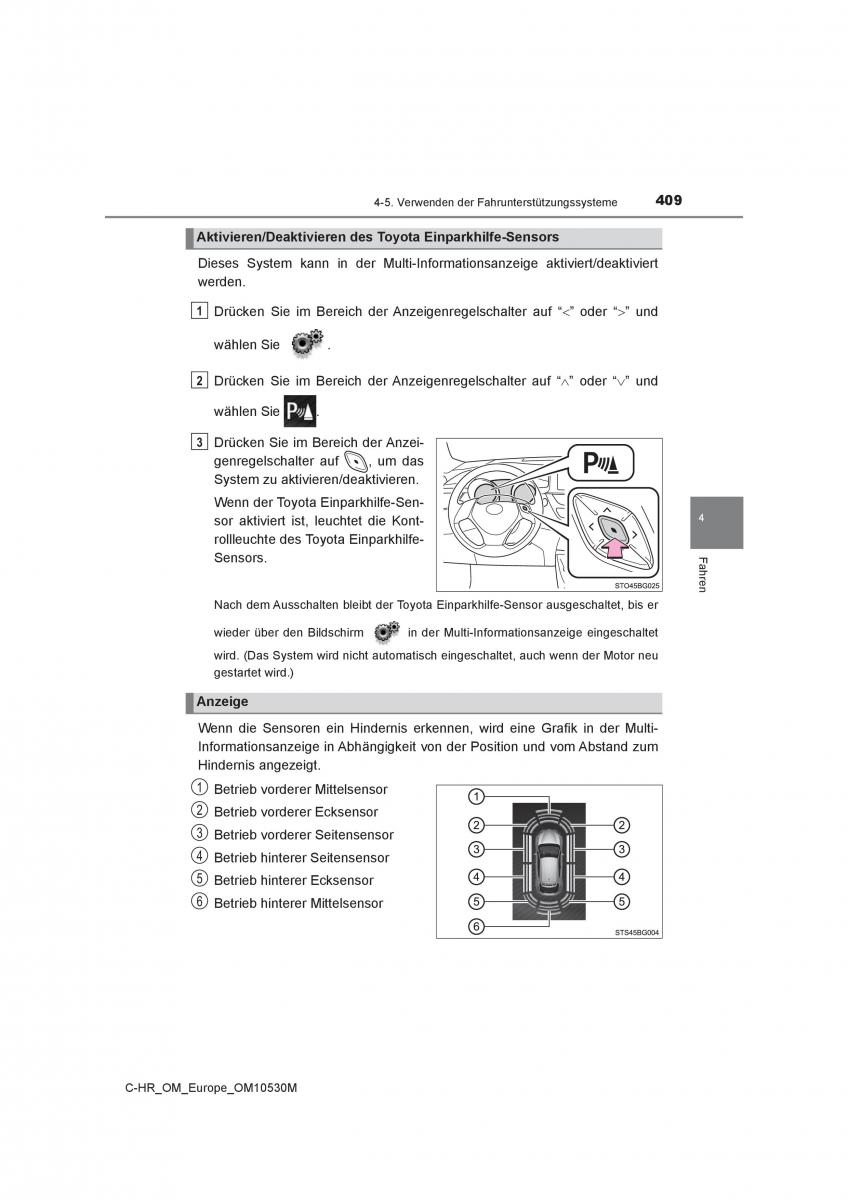 Toyota C HR Handbuch / page 409