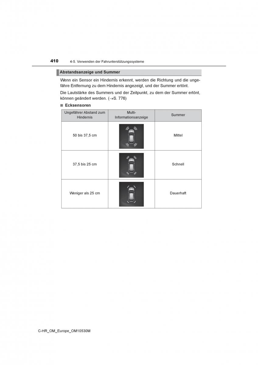 Toyota C HR Handbuch / page 410