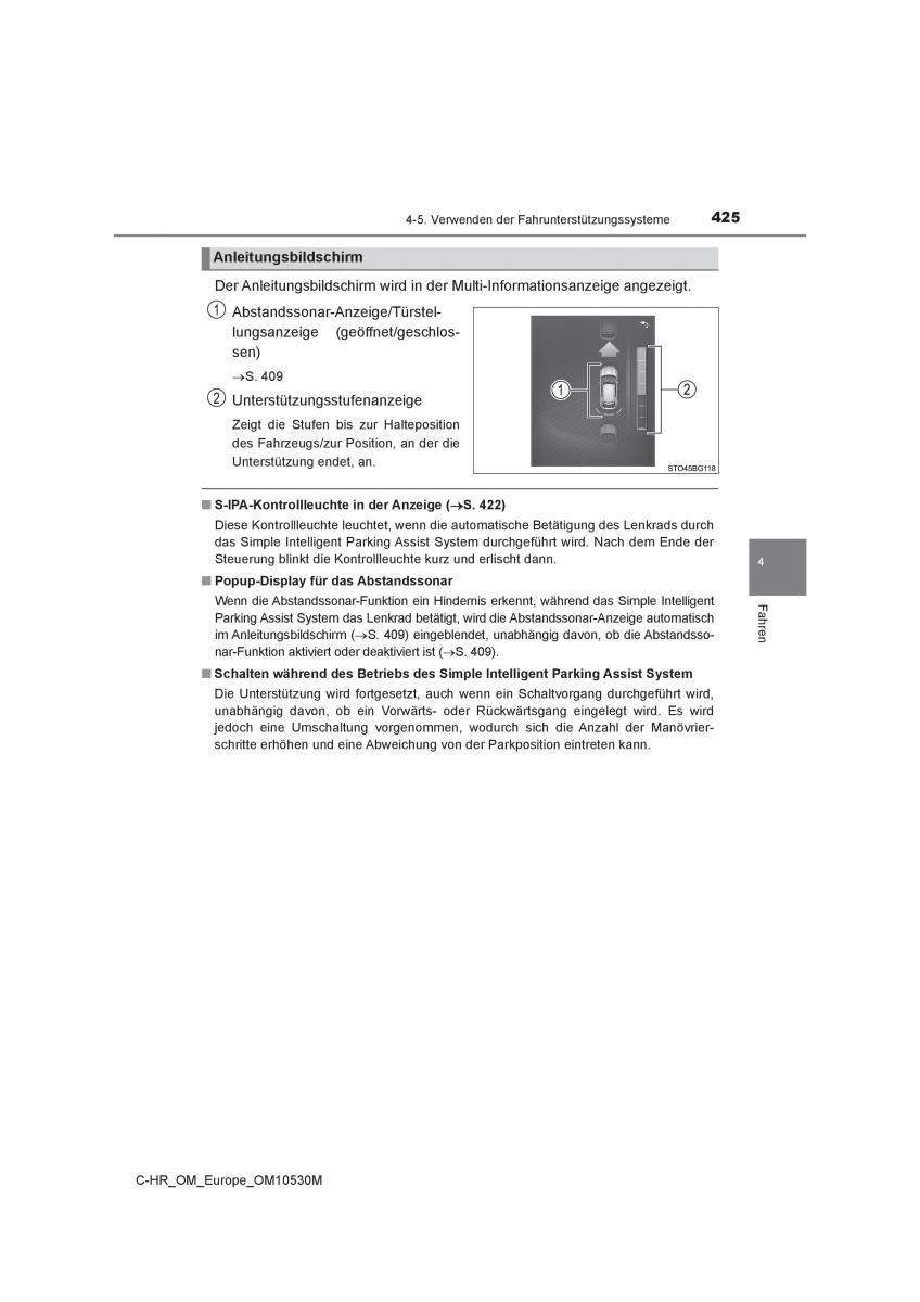 Toyota C HR Handbuch / page 425