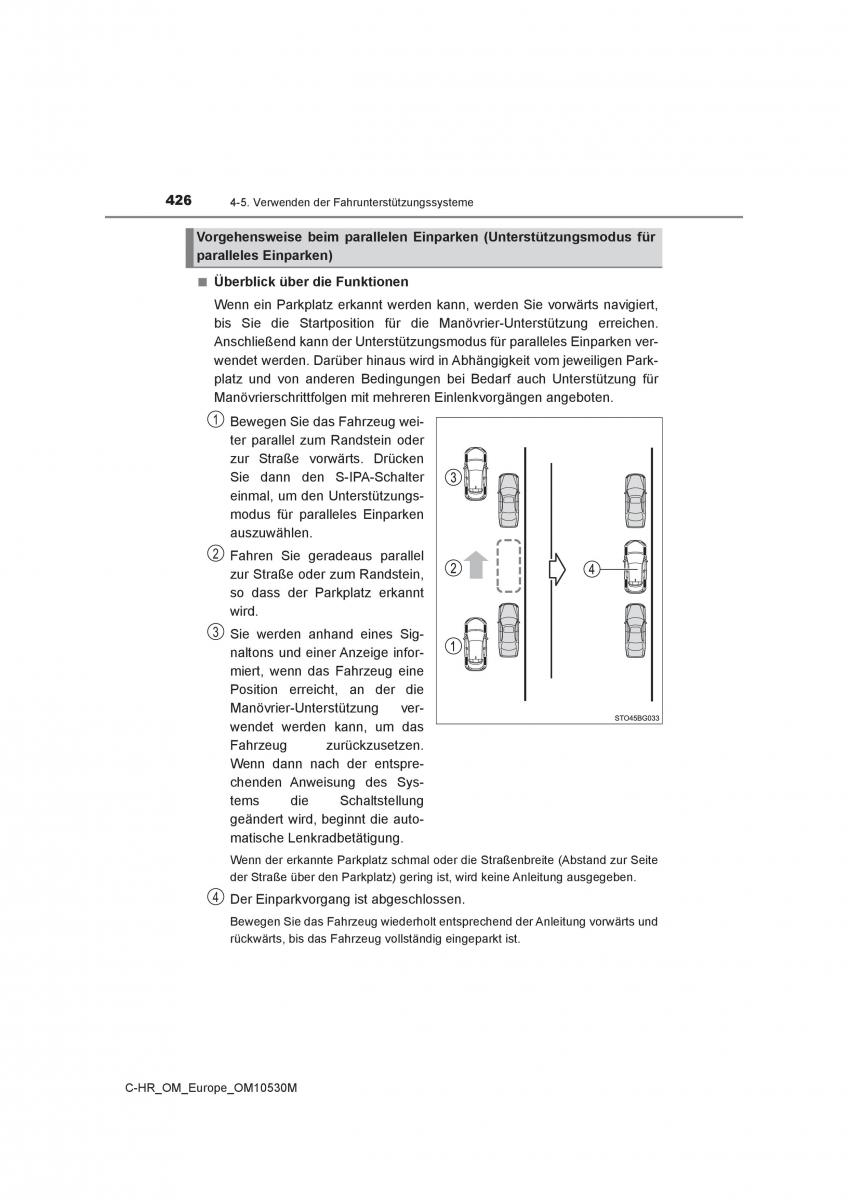 Toyota C HR Handbuch / page 426