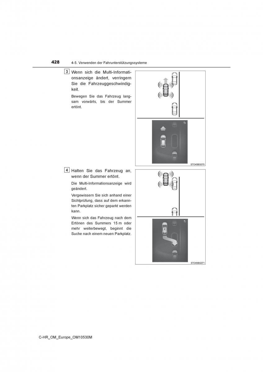 Toyota C HR Handbuch / page 428