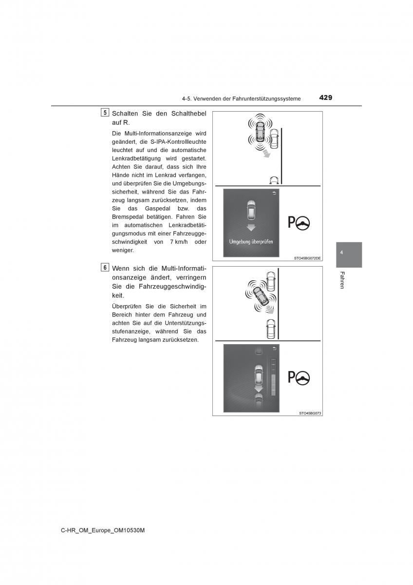 Toyota C HR Handbuch / page 429