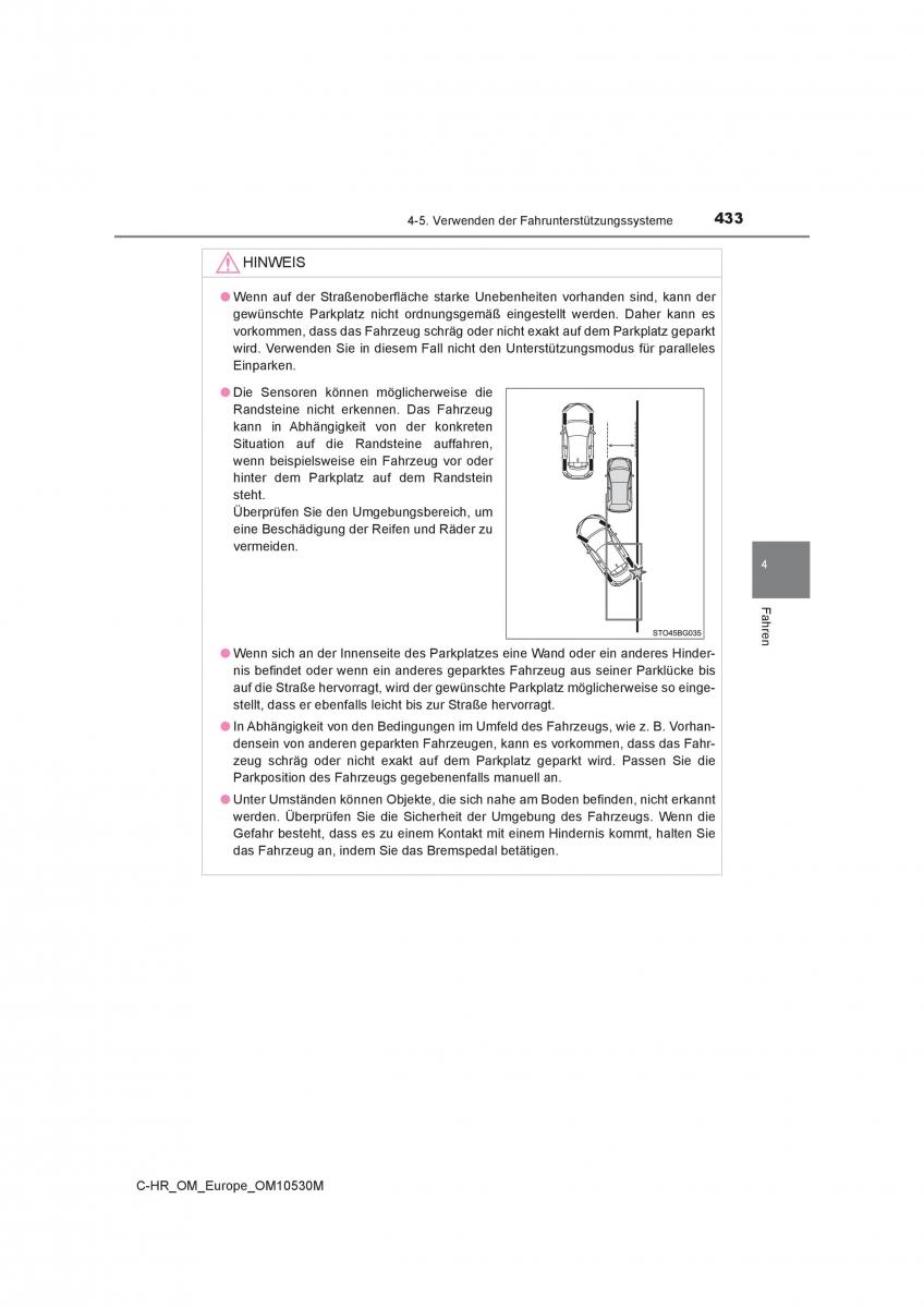 Toyota C HR Handbuch / page 433