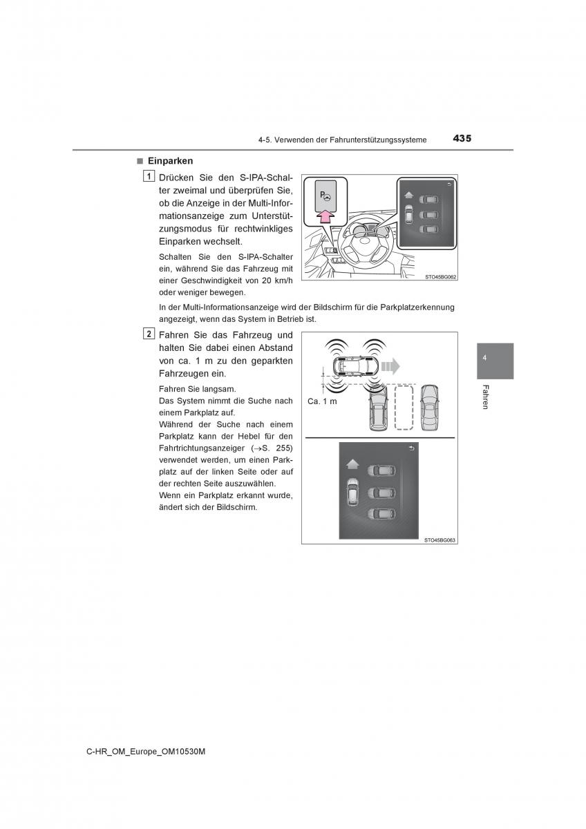 Toyota C HR Handbuch / page 435