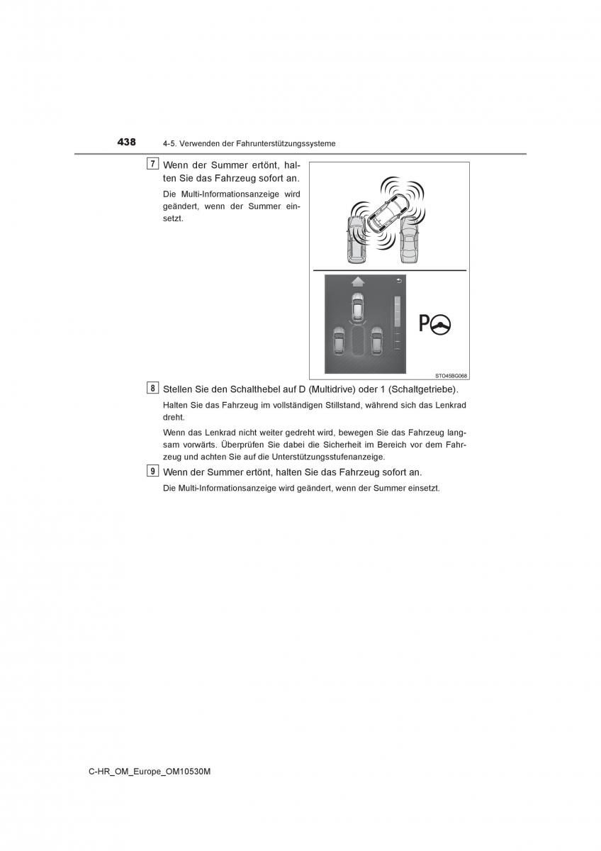 Toyota C HR Handbuch / page 438