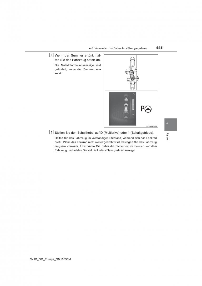 Toyota C HR Handbuch / page 445