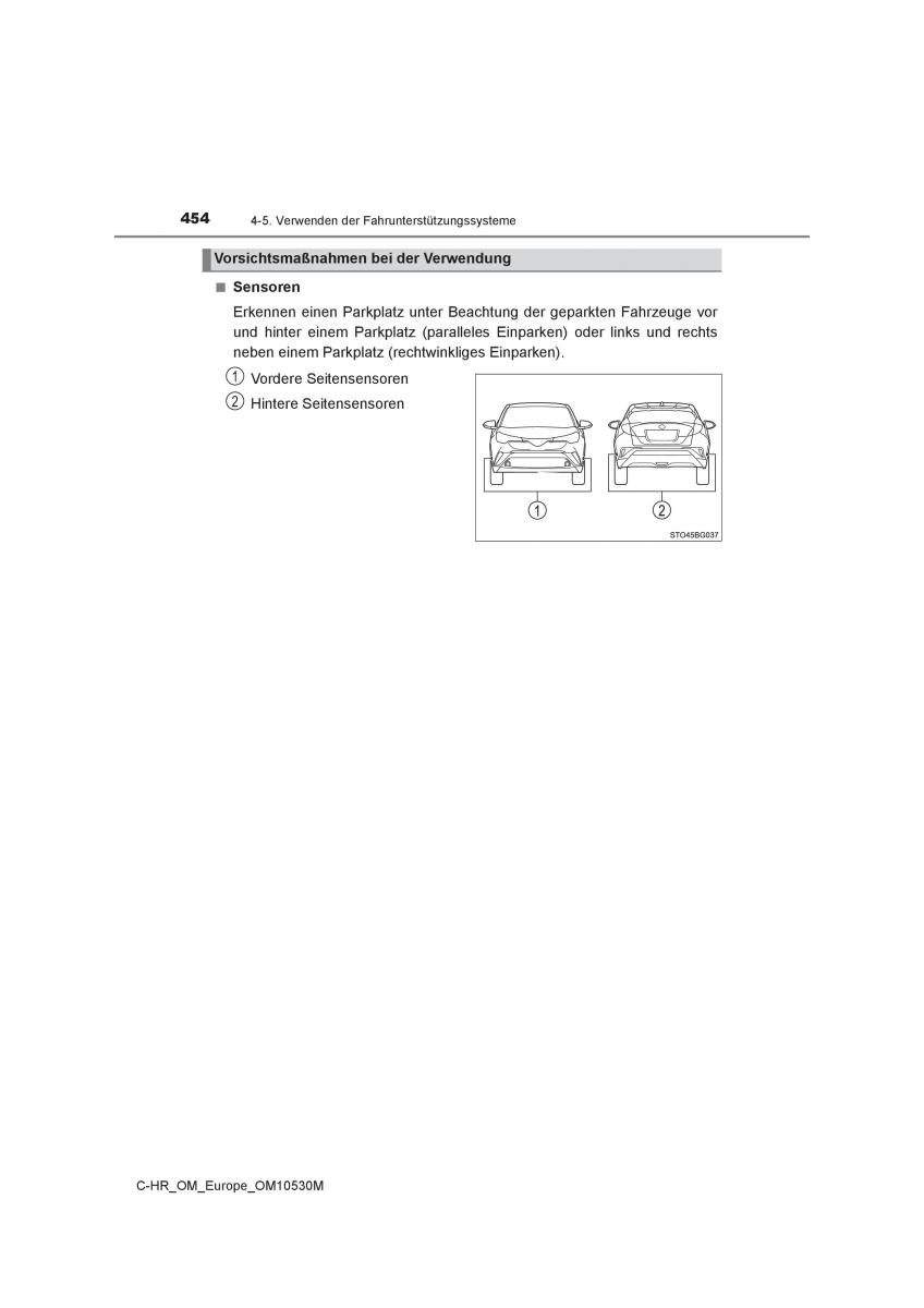 Toyota C HR Handbuch / page 454