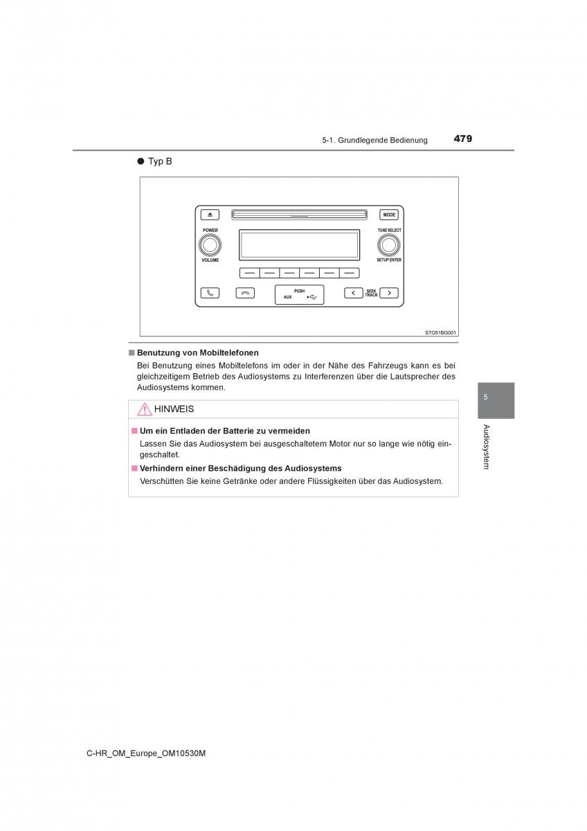 Toyota C HR Handbuch / page 479