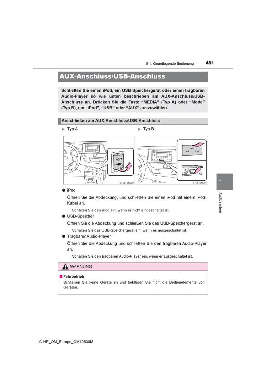 Toyota C HR Handbuch / page 481