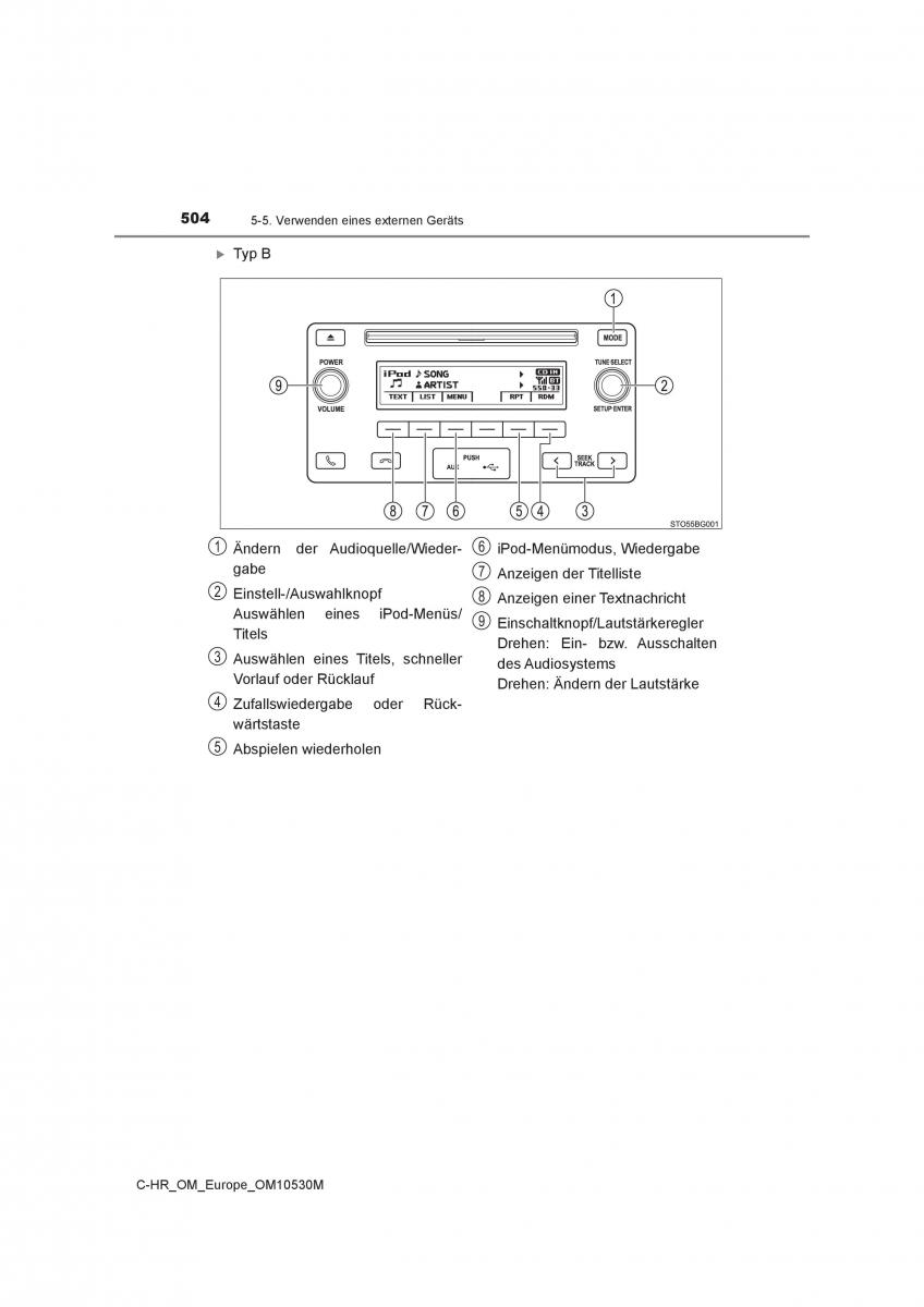 Toyota C HR Handbuch / page 504