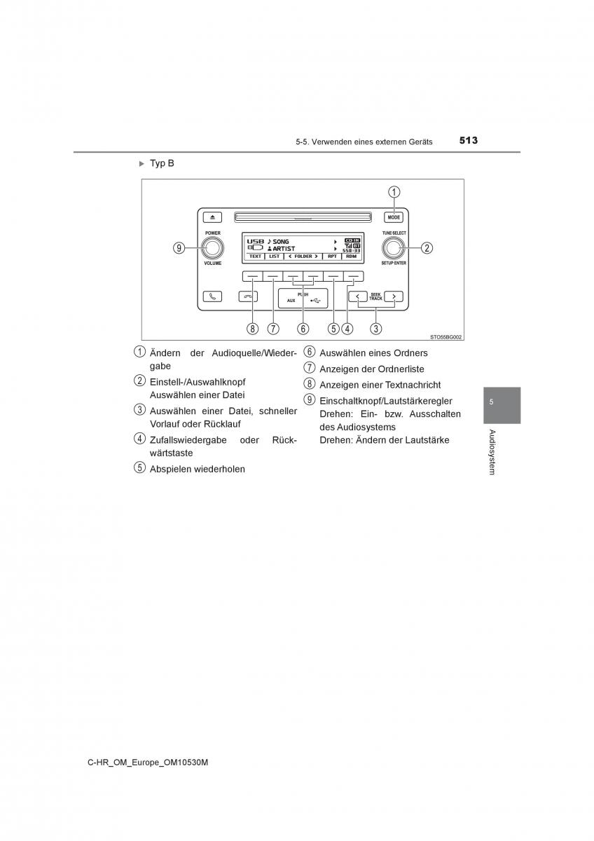 Toyota C HR Handbuch / page 513