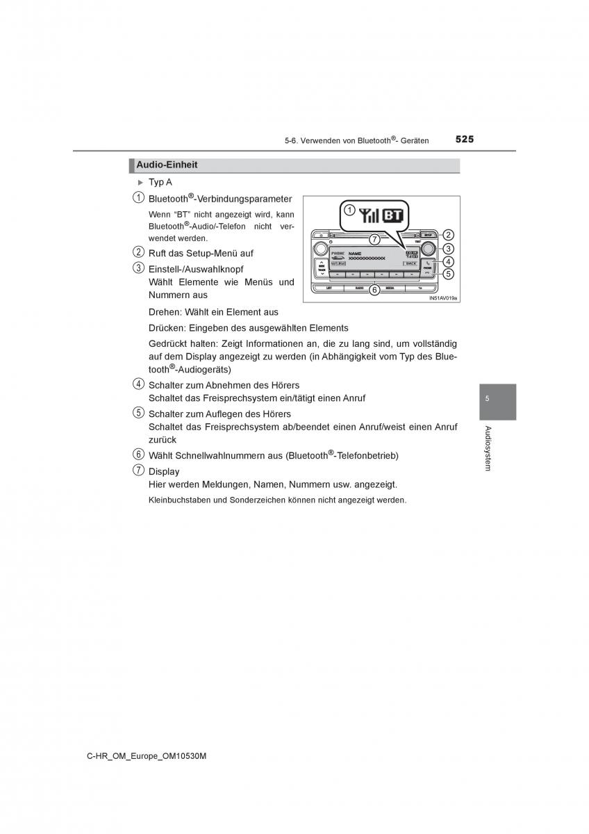 Toyota C HR Handbuch / page 525