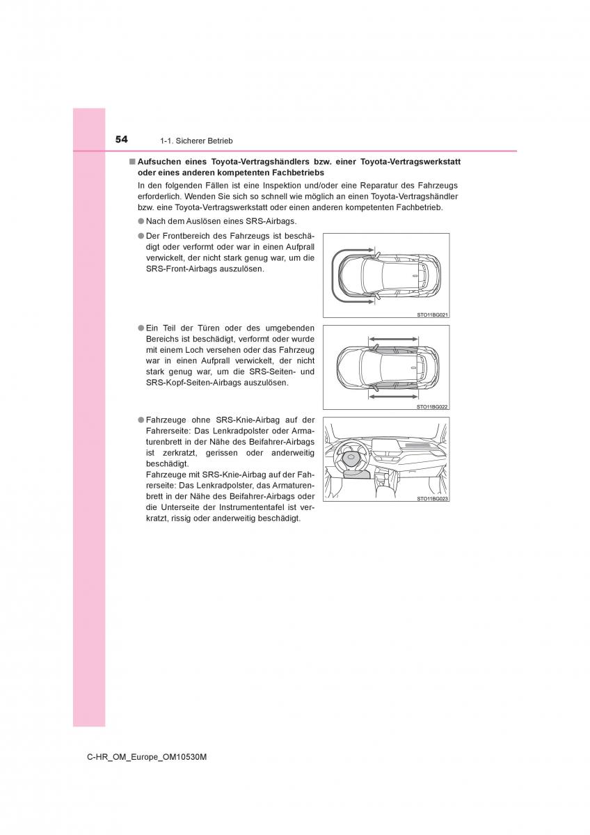 Toyota C HR Handbuch / page 54