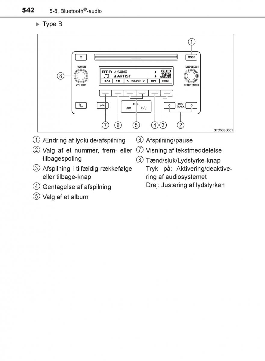 Toyota C HR Bilens instruktionsbog / page 542