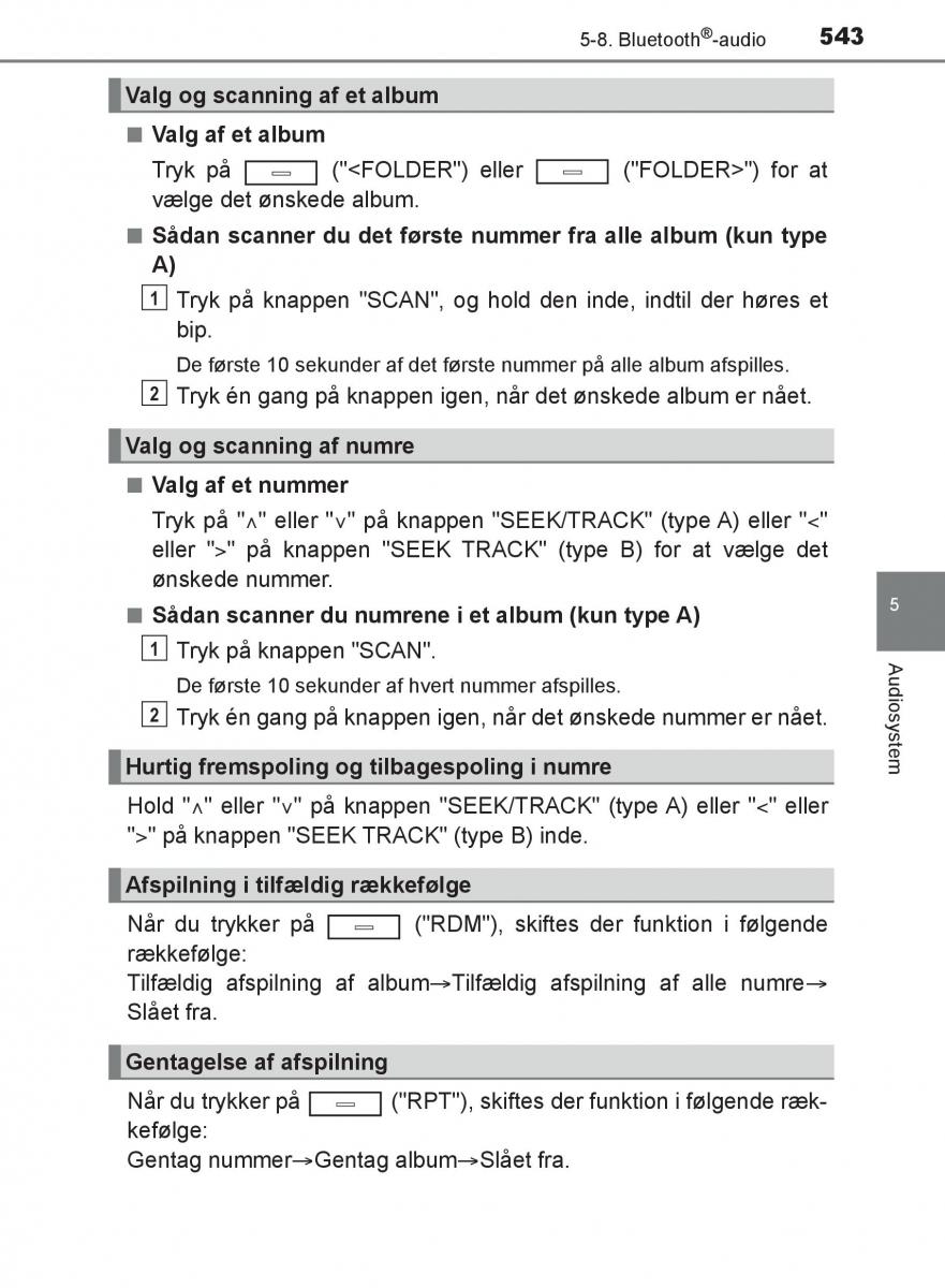 Toyota C HR Bilens instruktionsbog / page 543