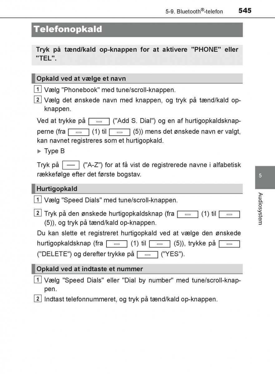 Toyota C HR Bilens instruktionsbog / page 545