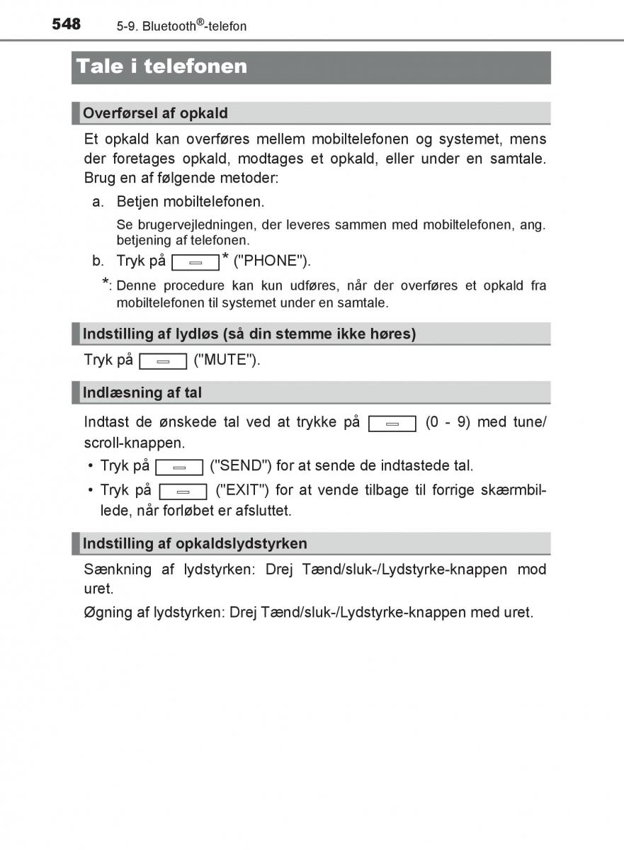 Toyota C HR Bilens instruktionsbog / page 548