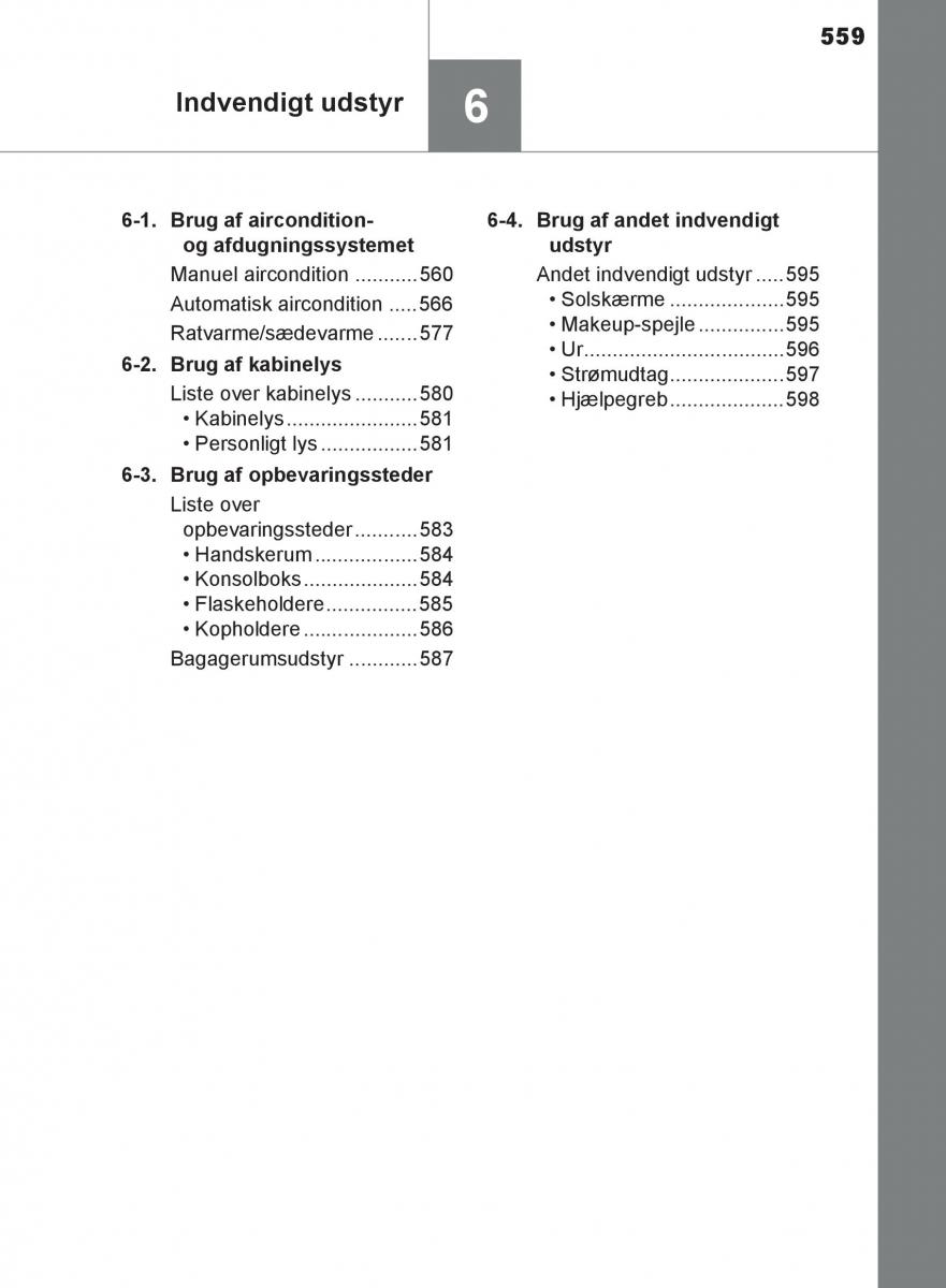 Toyota C HR Bilens instruktionsbog / page 559