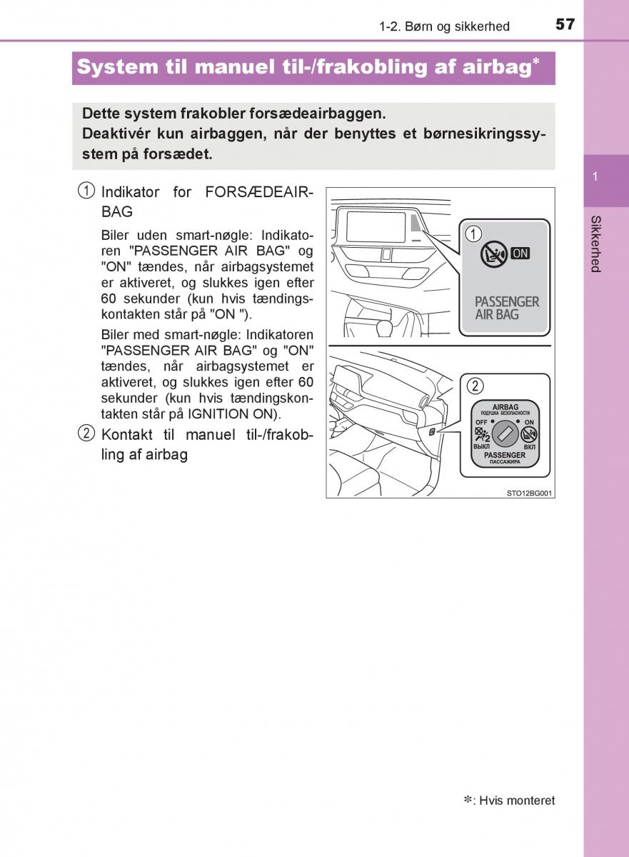 Toyota C HR Bilens instruktionsbog / page 57