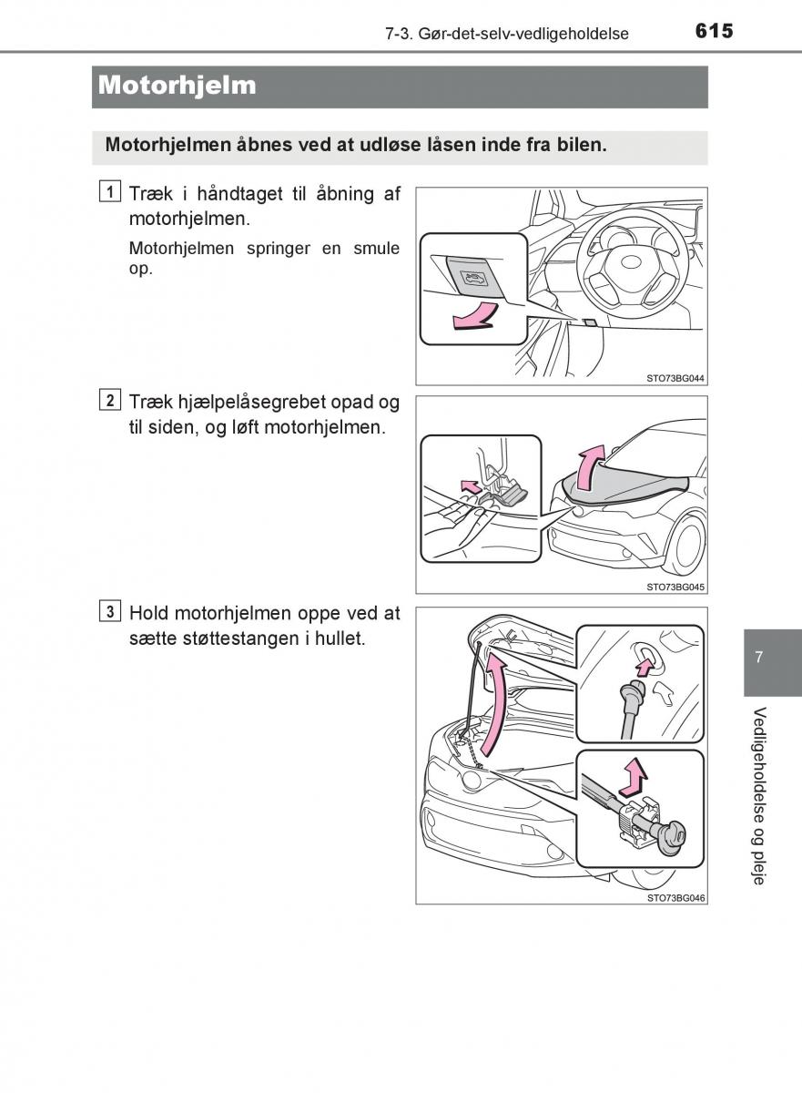 Toyota C HR Bilens instruktionsbog / page 615