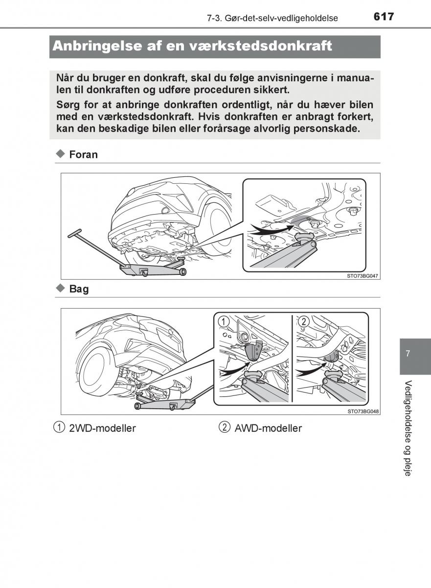 Toyota C HR Bilens instruktionsbog / page 617