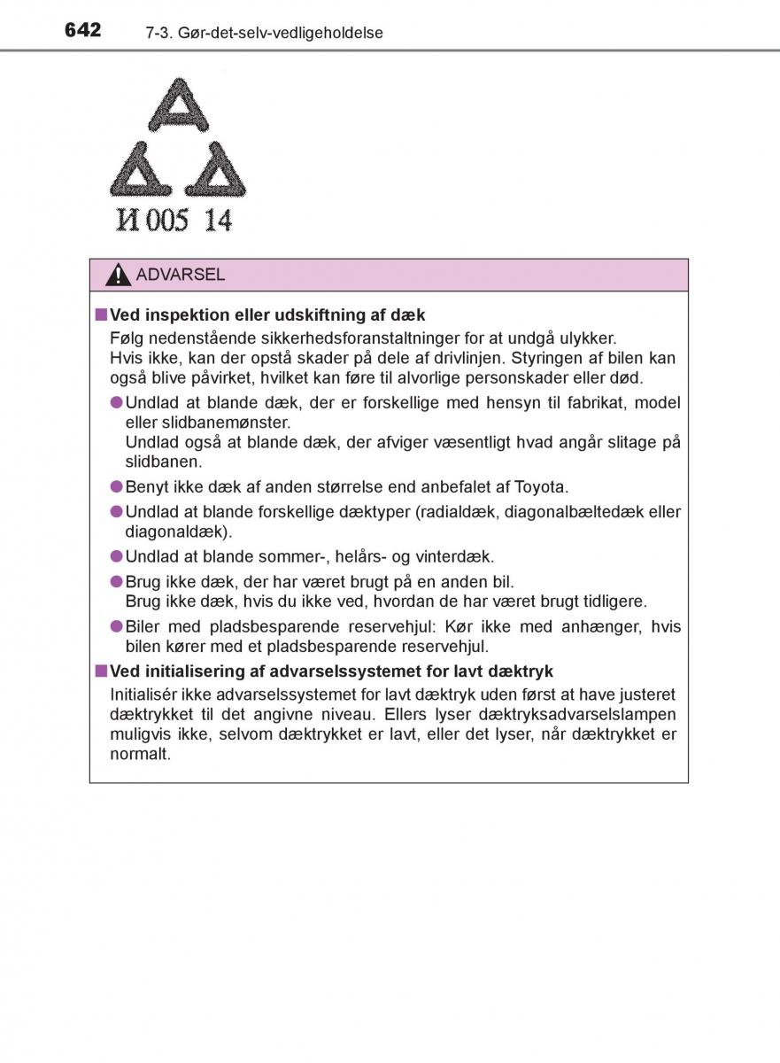 Toyota C HR Bilens instruktionsbog / page 642