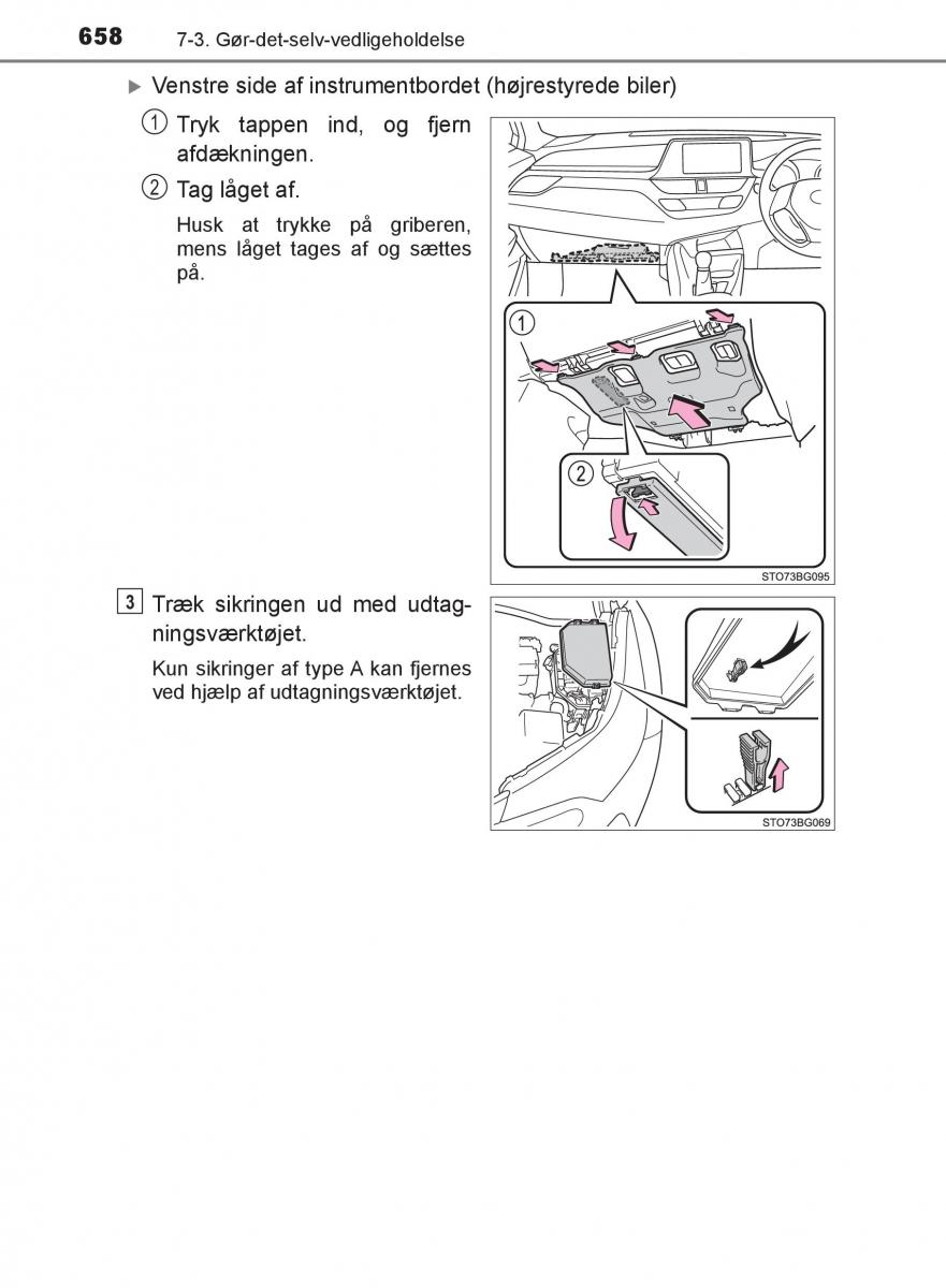 Toyota C HR Bilens instruktionsbog / page 658