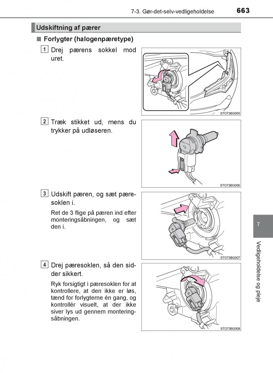 Toyota C HR Bilens instruktionsbog / page 663