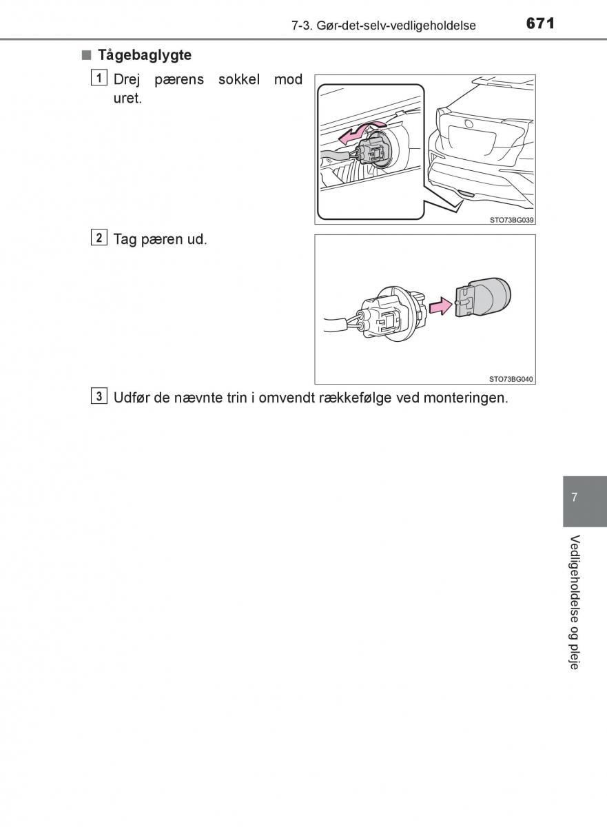 Toyota C HR Bilens instruktionsbog / page 671