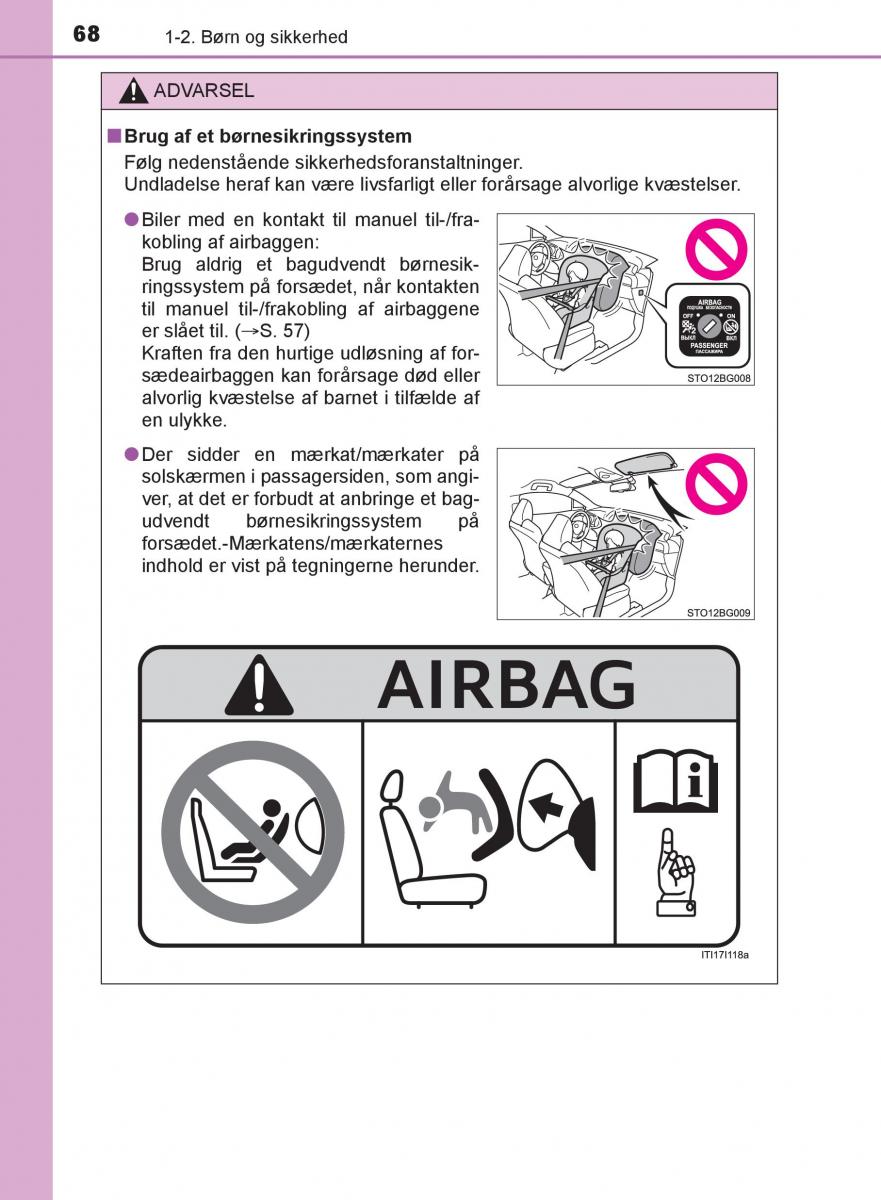 Toyota C HR Bilens instruktionsbog / page 68