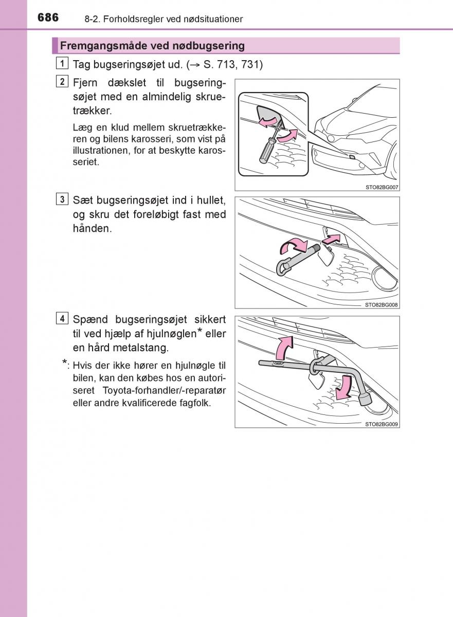 Toyota C HR Bilens instruktionsbog / page 686