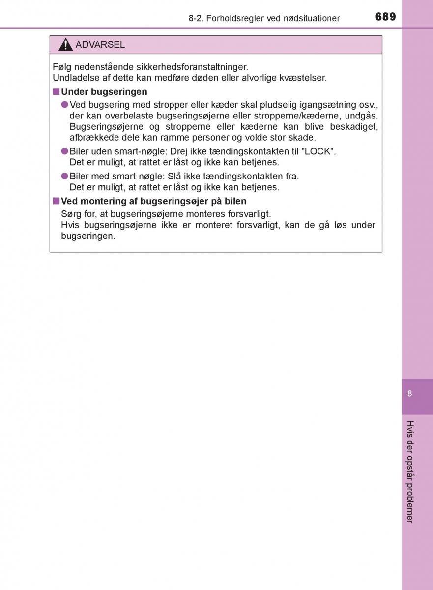 Toyota C HR Bilens instruktionsbog / page 689