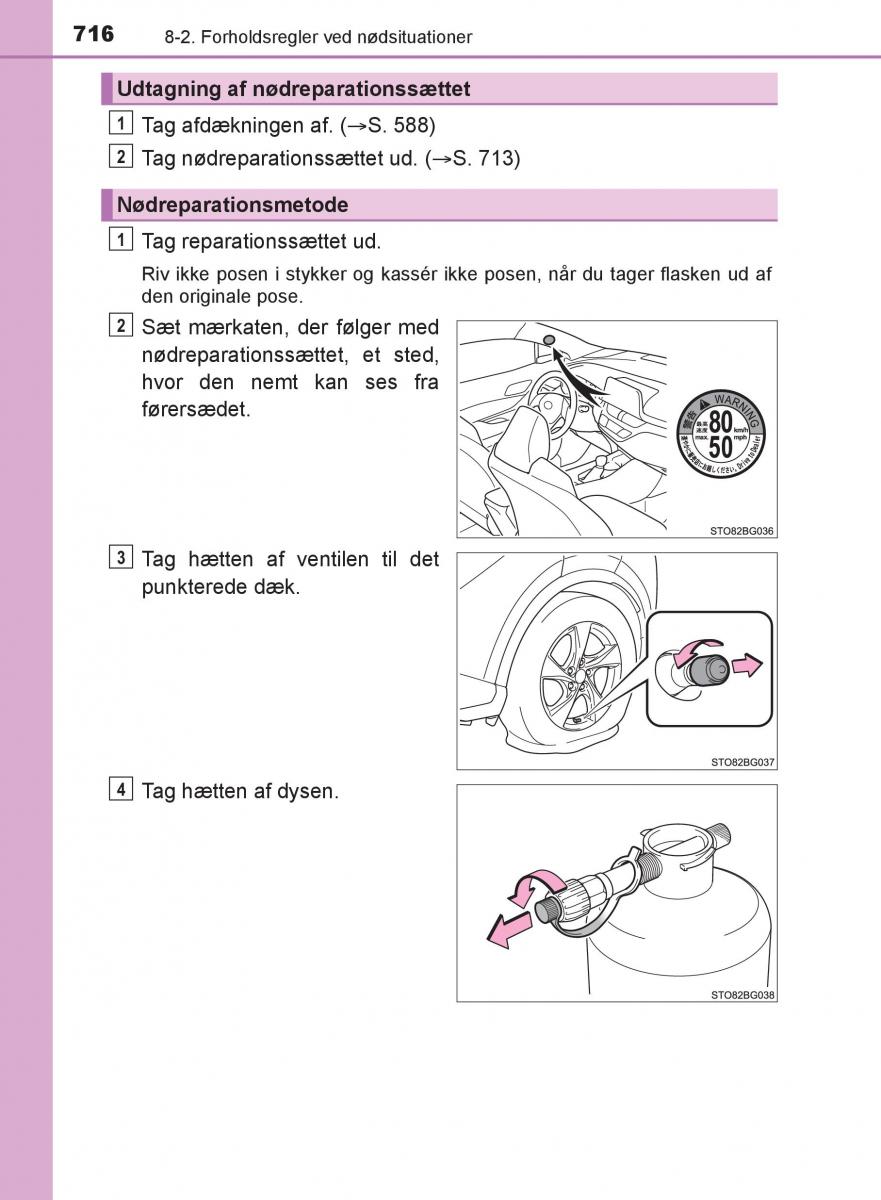 Toyota C HR Bilens instruktionsbog / page 716