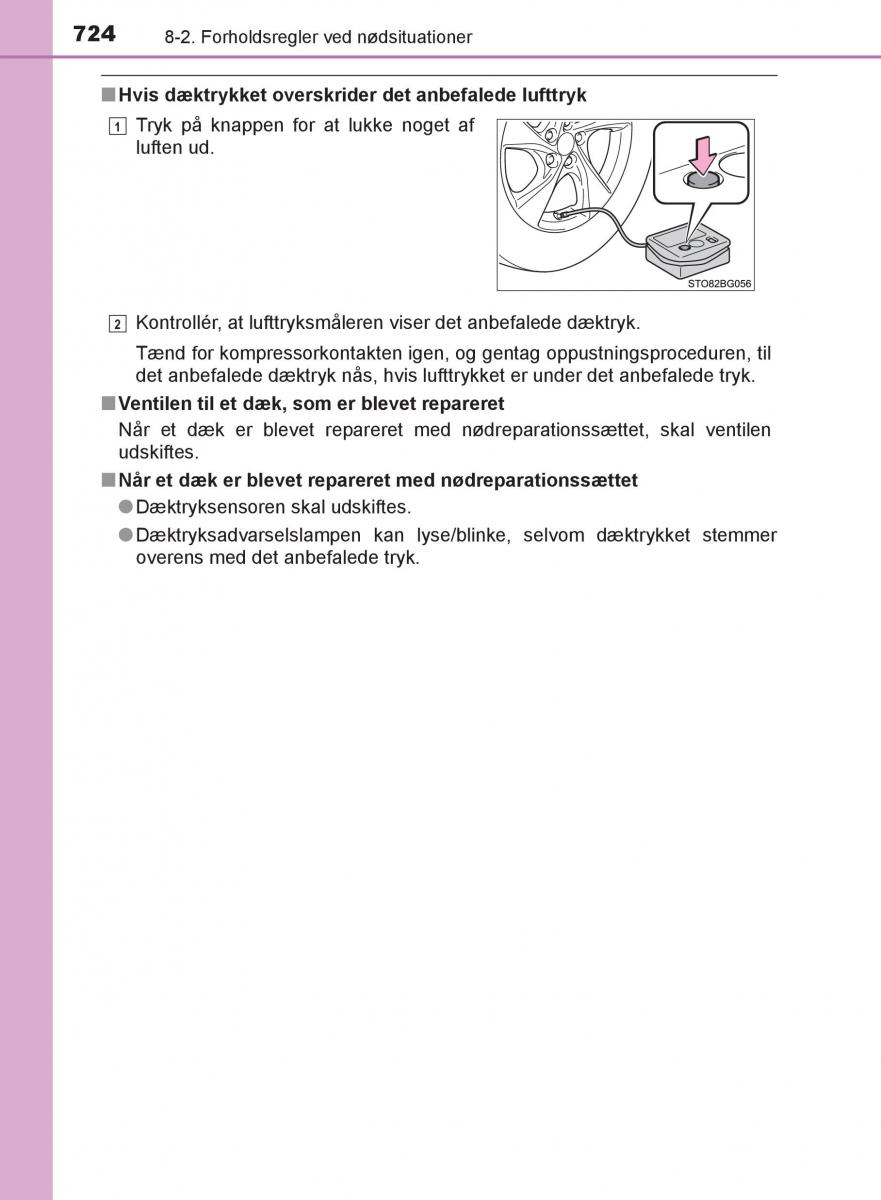 Toyota C HR Bilens instruktionsbog / page 724