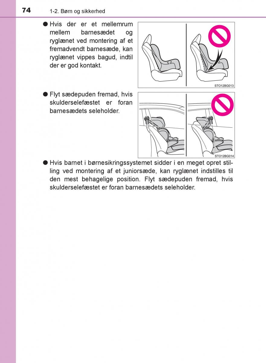 Toyota C HR Bilens instruktionsbog / page 74