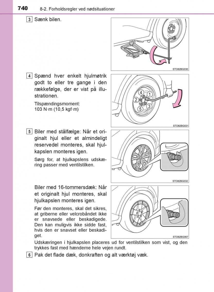 Toyota C HR Bilens instruktionsbog / page 740