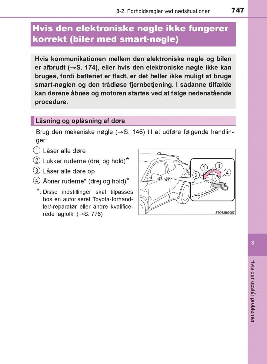 Toyota C HR Bilens instruktionsbog / page 747