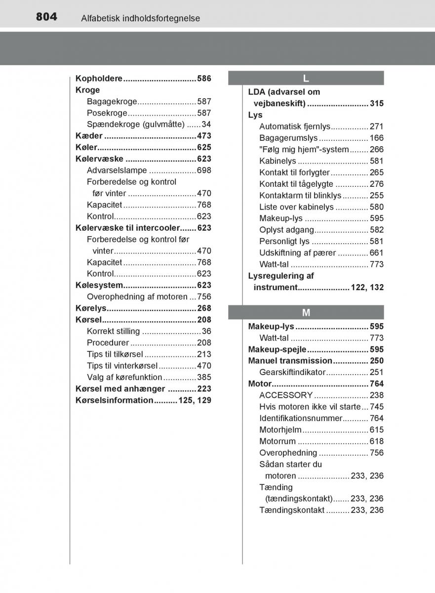 Toyota C HR Bilens instruktionsbog / page 804