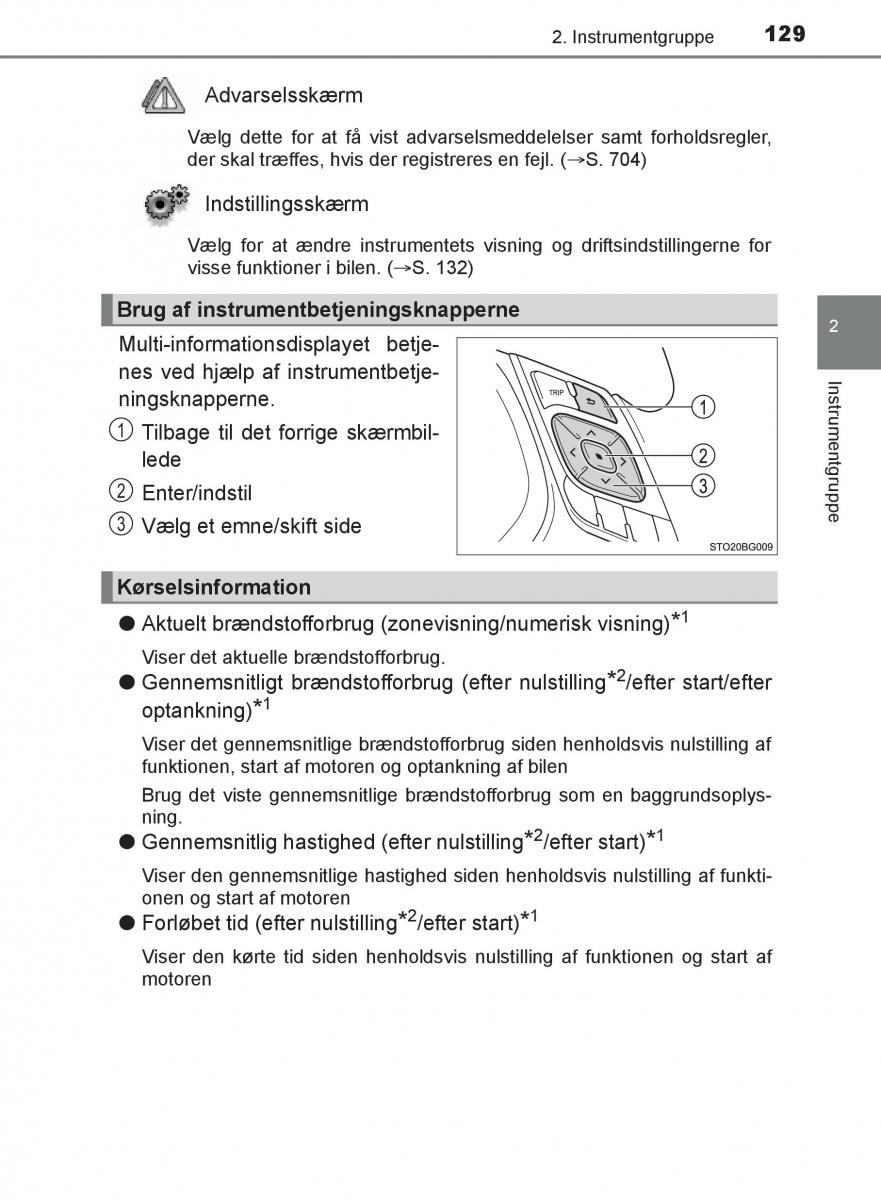 Toyota C HR Bilens instruktionsbog / page 129